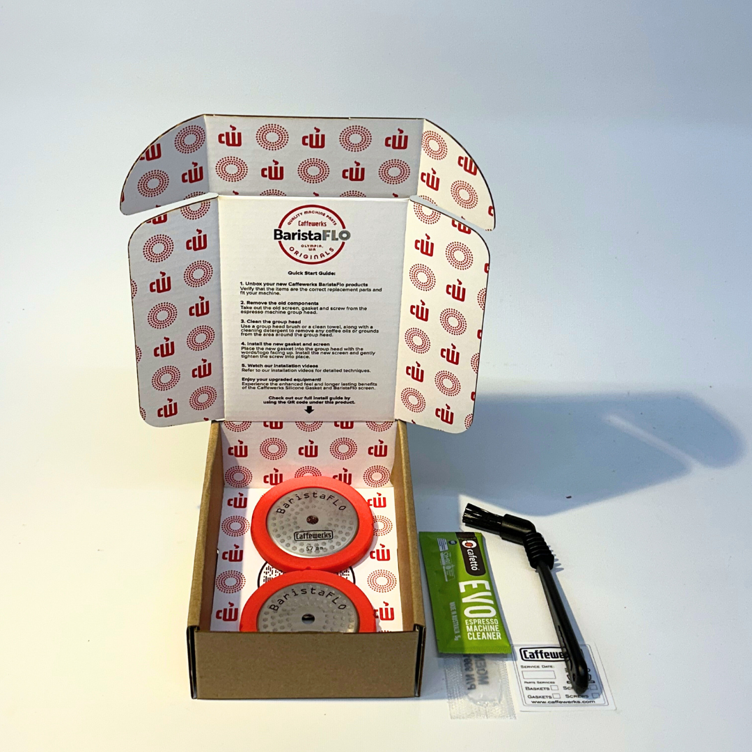 Caffewerks BaristaFlo // La Marzocco // Mini Linea // Slayer // Screen and Silicone Gasket (2 Pack)