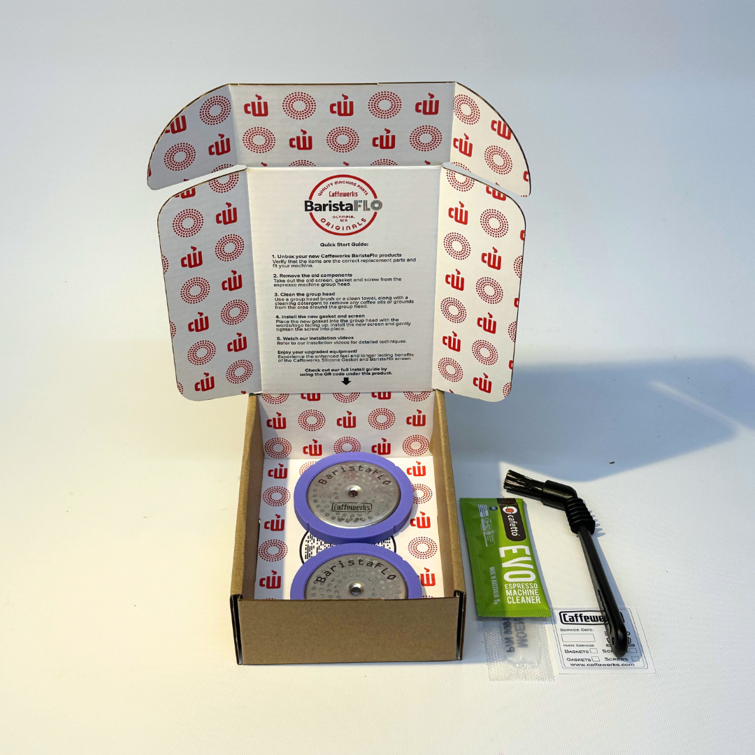 Caffewerks BaristaFlo // Nuova Simonelli // Screen and Silicone Gasket (2 Pack)