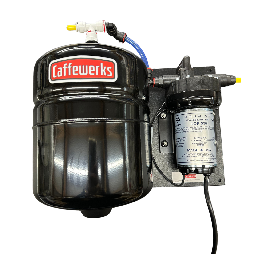3.2 GPM Water Pump System for Espresso Coffee Machines by Caffewerks // High Volume System // Panel Mounted
